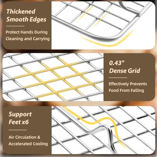3 PCS Silver Stackable Cooling Rack (125 Count)
