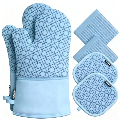 Oven Mitts and Pot Holders Sets 6pcs (6 Count)