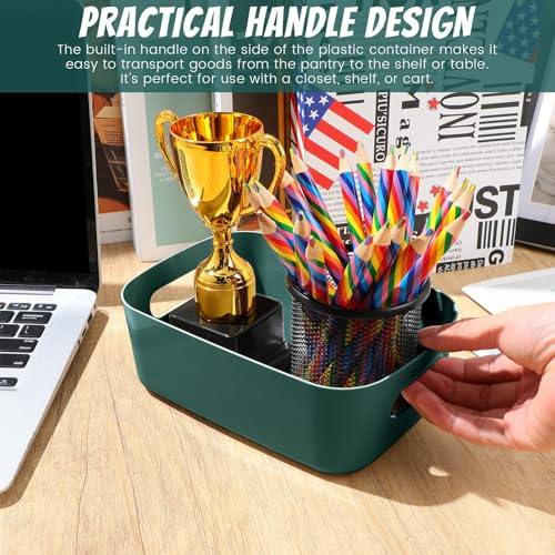 Green Plastic Storage Bins (10 Count)