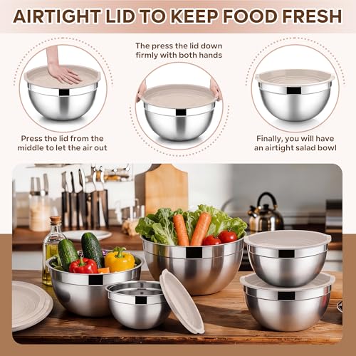 Mixing Bowls with Lids Set (5 Count)