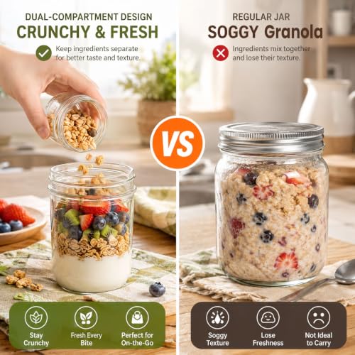 Layered Glass Yogurt Cups 2 Pack (2 Count)