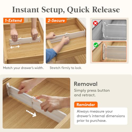3.2" High Drawer Dividers for Clothes (8 Count)
