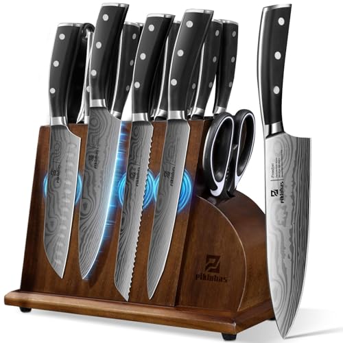 Knife Sets for Kitchen with Block (17 Count)