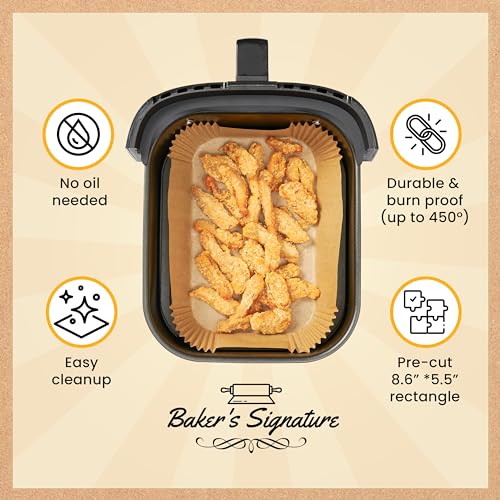 Rectangular Air Fryer Liners Disposable (125 Count)