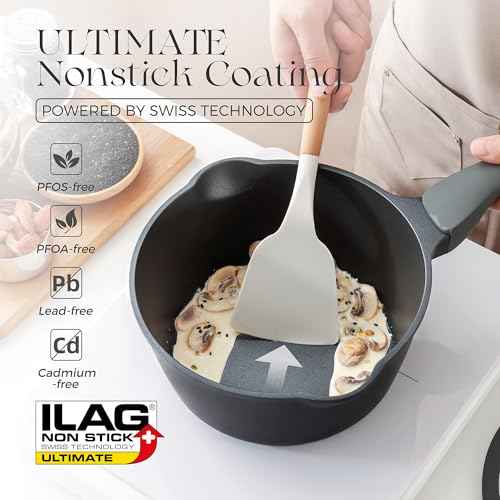 Ceramic Nonstick Saucepan with Lid