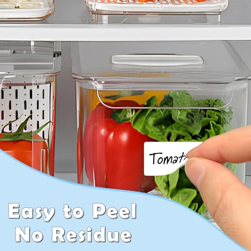 1400 Pcs 1"x2" Blank Removable Freezer Labels for Food Containers (1400 Count)