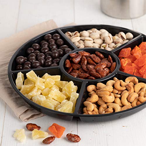 6 Sectional Round Plastic Serving Tray