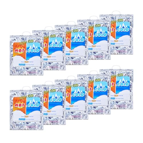 Hot and Cold Insulated Bags for Food Delivery (10 Count)