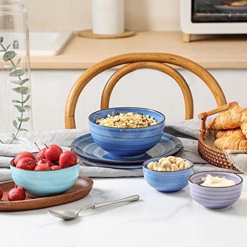 Ceramic 24 Oz Cereal Bowls Set (6 Count)