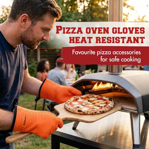XL Silicone Pizza Oven Gloves Heat Resistant Oven Mitts