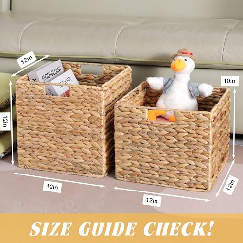 12x12x10in Water Hyacinth Storage Basket Large (3 Count)