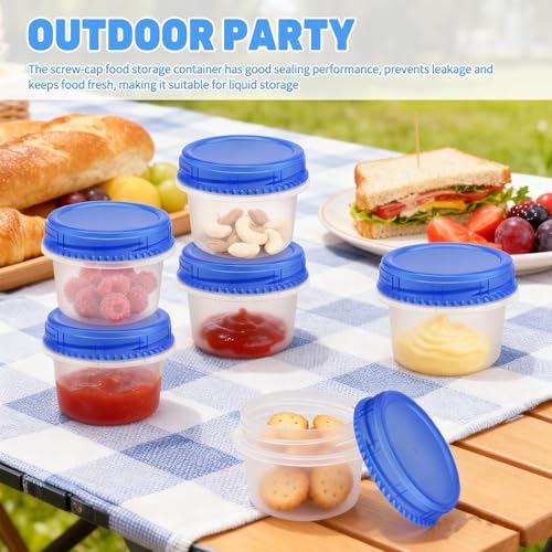 6 Pack Freezer Containers with Screw On Lids (6 Count)
