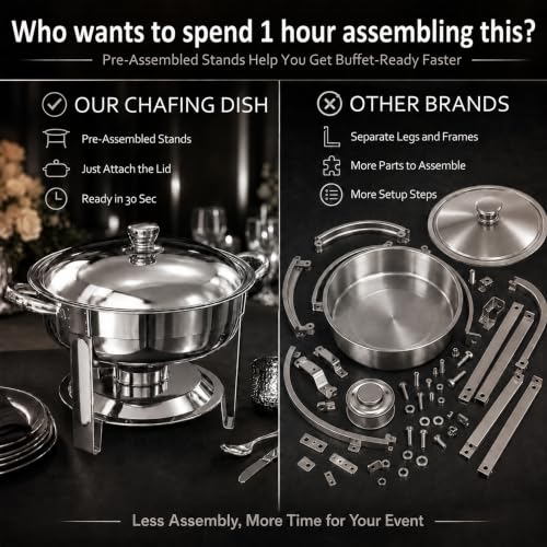 Chafing Dishes for Buffet (4 Count)