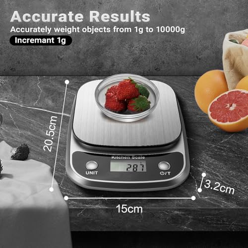 Food Kitchen Scale Digital Weight Grams and Oz 10kg