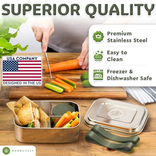 Stainless Steel Bento Box + Condiment Container