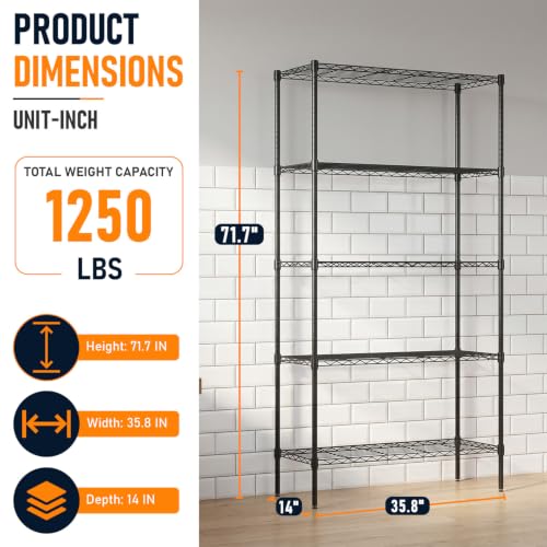 5 Tier Wire Shelf