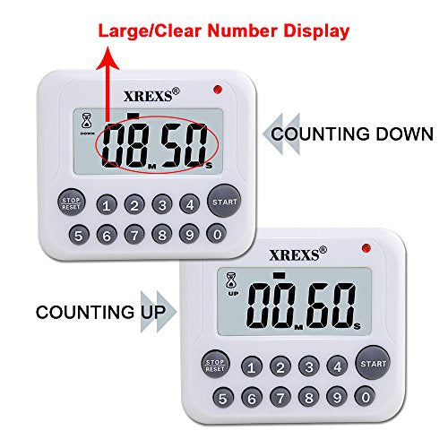 Digital Kitchen Timer Magnetic Countdown Up Cooking Timer Clock