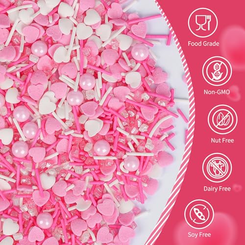 Edible Heart Sprinkles (4.5 Ounce)