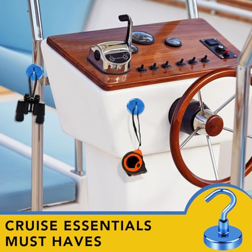 Magnetic Hooks Magnet Hook for Cruise Cabins 85LBS (12 Count)