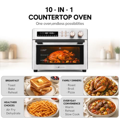 Infrared Heating 26.3 QT Air Fryer Toaster Oven