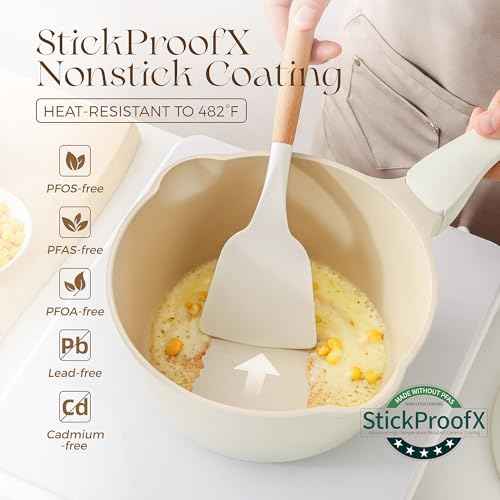 Ceramic Nonstick Saucepan with Lid