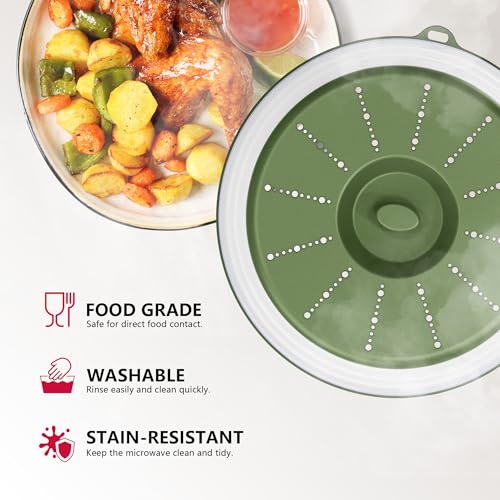 Microwave Splatter Cover Vented for Food with Hook Hole