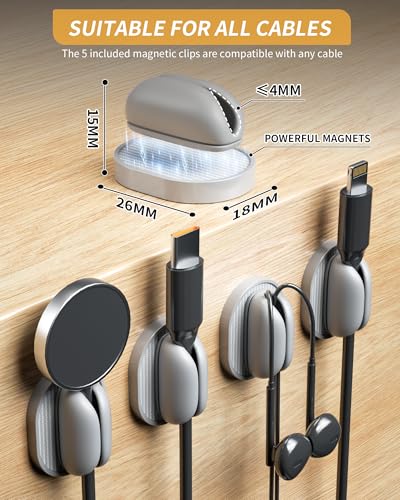 6 Pack Magnetic Cable Clips (6 .)