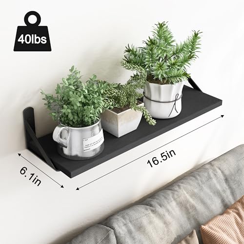 16.5in Floating Shelves for Wall Home Decor (6 Count)