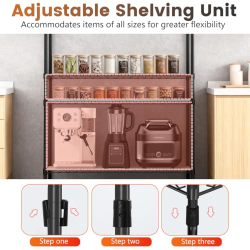 6 Tier Wire Storage Shelves with PP Shim