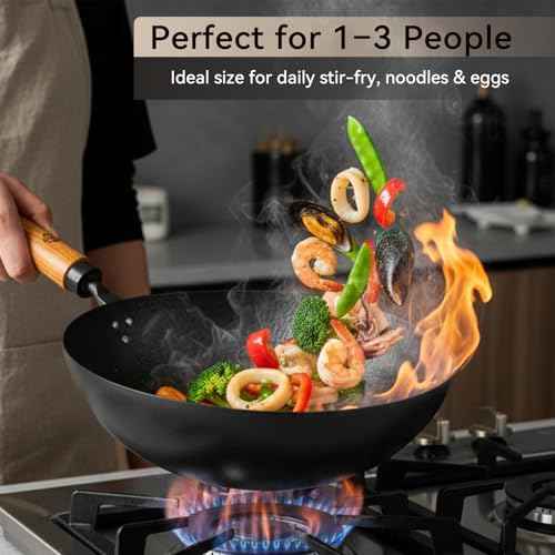 Carbon Steel Wok Pan 11 Inch