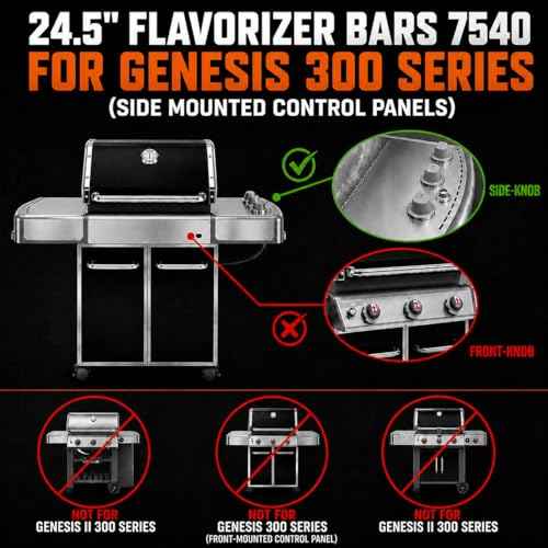 24.5 Inch Flavorizer Bars for Weber Genesis 300 Series (150.08 Ounce)