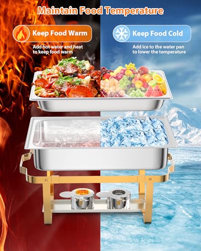 Chafing Dishes for Buffet 2 Pack (22 Count)
