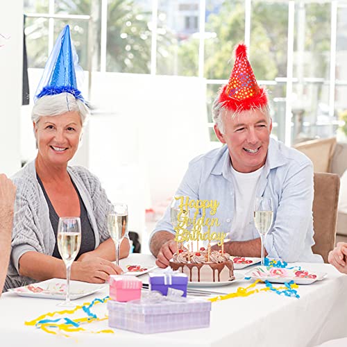 1 PCS Happy Golden Birthday Cake Topper