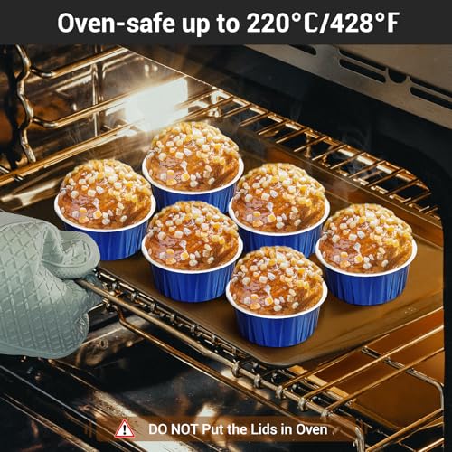 Mini Aluminum Pans with Lids (60 Count)