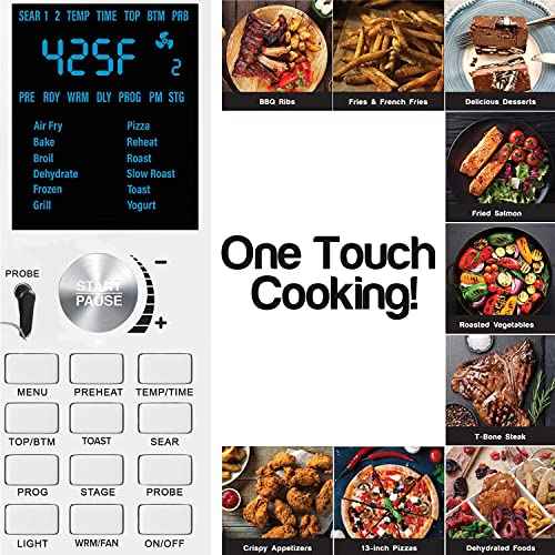 Bravo Convection Toaster Ovens Air Fryer Combo with 30QT Large Capacity For A Whole Chicken and 13" Pizza. Multi