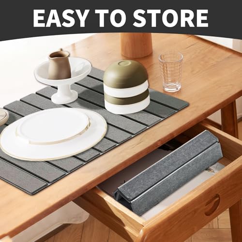 Large Stone Dish Drying Mat for Kitchen Counter