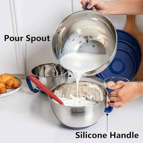 Stainless Steel Mixing Bowls Set with Lids