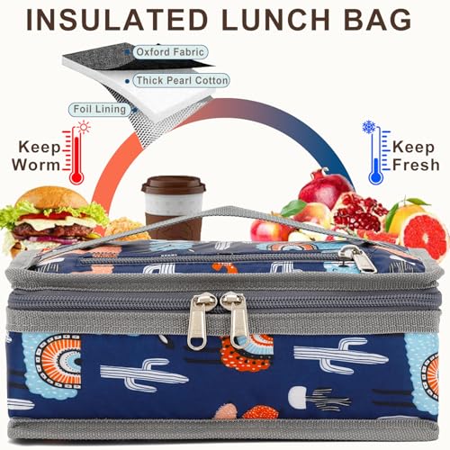 Small Insulated Lunch box Portable Soft Bag Mini Cooler Thermal Meal Tote Kit with Handle for Work & School