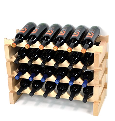 Modular Wine Rack Beechwood 24 (24 Count)