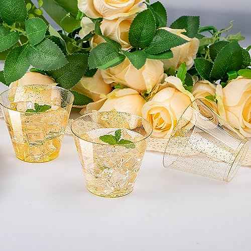 200 Pcs Gold Plastic Cups