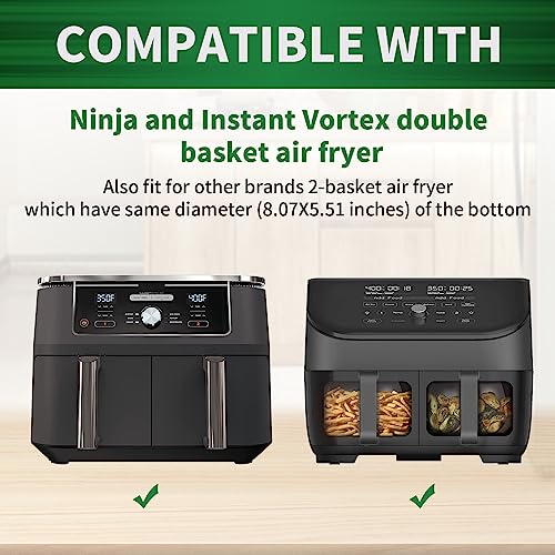 125Pcs Air Fryer Liners Disposable Parchment Paper for Ninja Dual Air Fryer (125 Count)