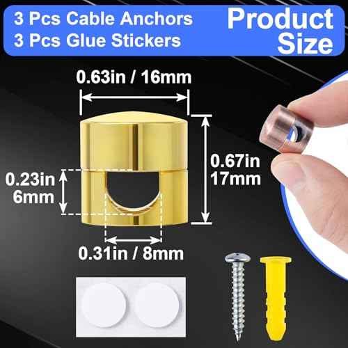 3 Sets Charger Holders for Cords (3 Count)