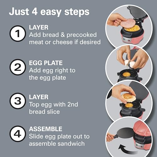 Breakfast Sandwich Maker with Egg Cooker Ring