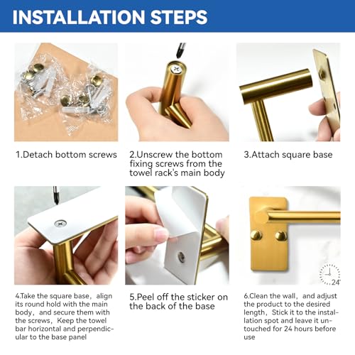 Adhesive Adjustable Towel Bar