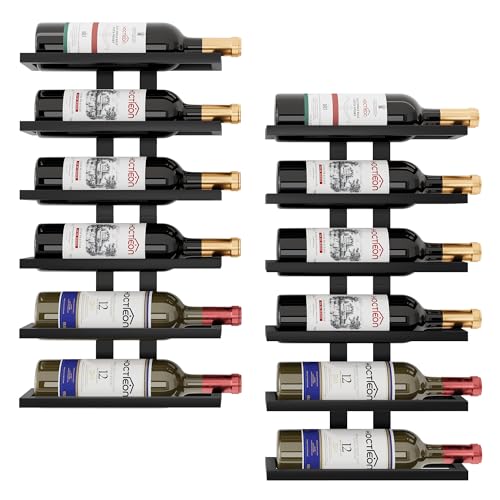 2 Set 6 Tier Wall Mount Wine Rack (12 Count)