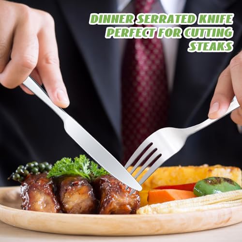 100 Pcs Stainless Steel Forks and Knives (100 Count)