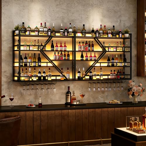 63in Large Wall Mounted Wine Rack