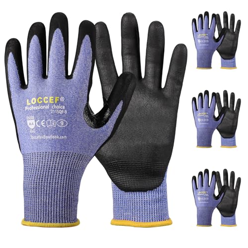 Level 5 A4 Cut Resistant Work Gloves (3 Count)