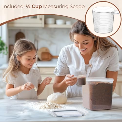 Airtight Brown Sugar Containers with Terra Cotta Saver 2.6Qt 2Pack (2 Count)