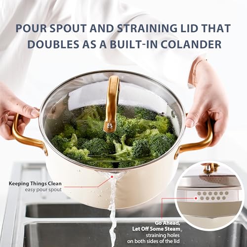 Pots and Pans Set Nonstick Granite Cookware Bakeware Set
